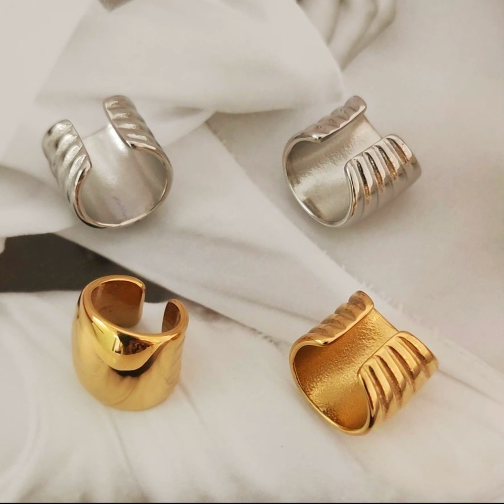 Stainless Steel Ear Cuffs With Angle Wings Waterproof Ear Cuff Earrings